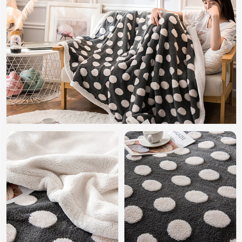 Reversible Lambswool Blanket | Double Layer Thick & Soft