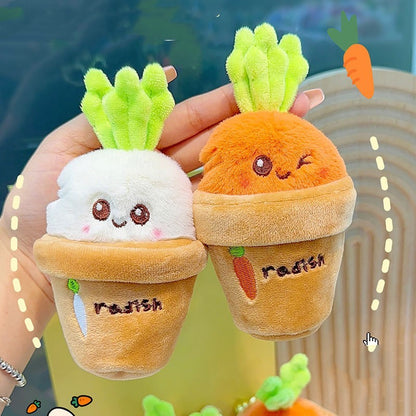 Plush Carrot Keychain | Cute Stuffed Bag Charm
