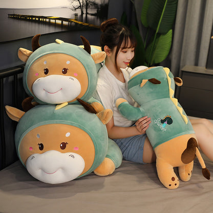 Cattle Cow in Dinosaur Costume Stuffed Plush Toy