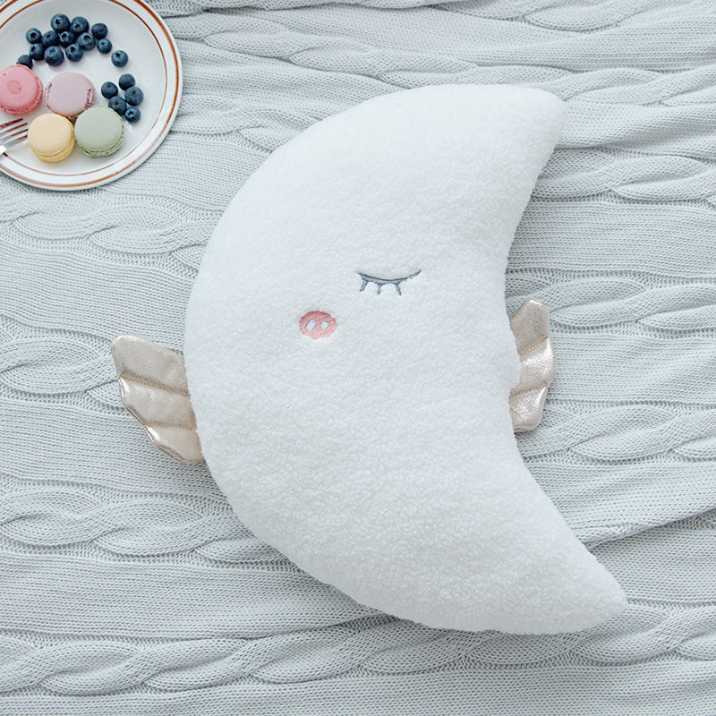 Cute Cloud Star & Moon Pillow | Soft Nursery Decor