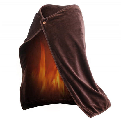 Wearable Heated Blanket Shawl | Soft Flannel Electric Blanket