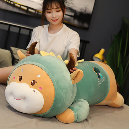 Cattle Cow in Dinosaur Costume Stuffed Plush Toy