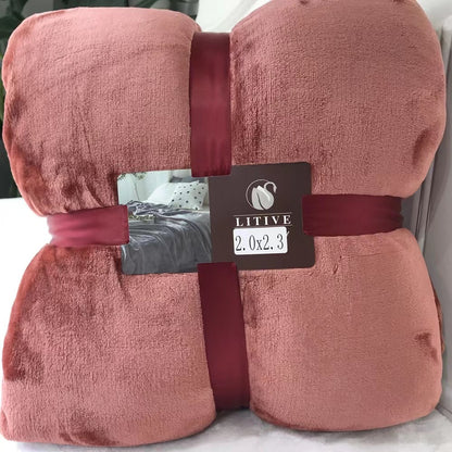 Warm Bed Blanket | Super Soft Coral Fleece