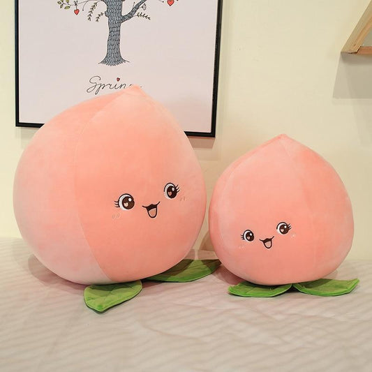 Cute Peach Plush | Soft Stuffed Fruit Pillow