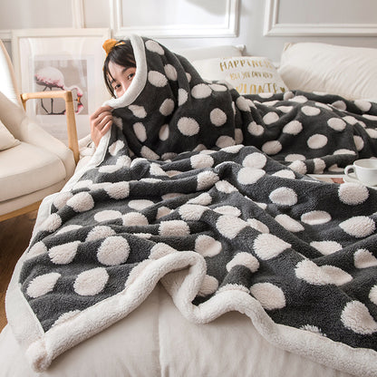 Reversible Lambswool Blanket | Double Layer Thick & Soft