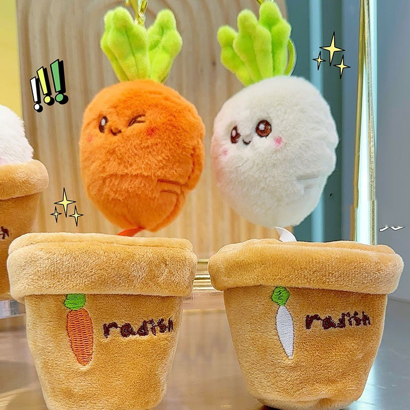 Plush Carrot Keychain | Cute Stuffed Bag Charm