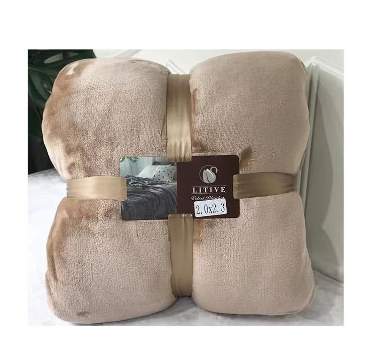 Warm Bed Blanket | Super Soft Coral Fleece