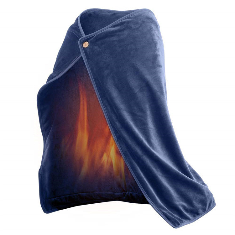 Wearable Heated Blanket Shawl | Soft Flannel Electric Blanket