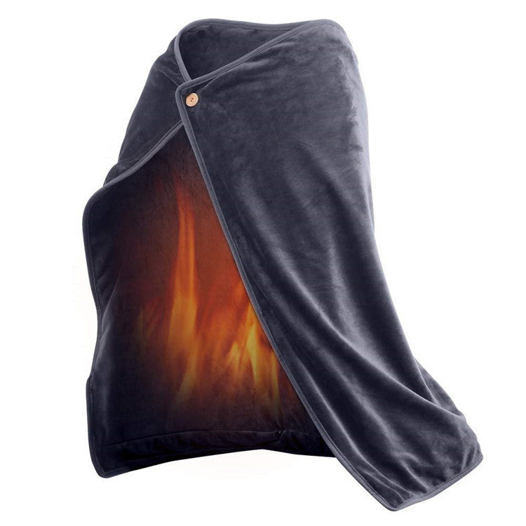 Wearable Heated Blanket Shawl | Soft Flannel Electric Blanket