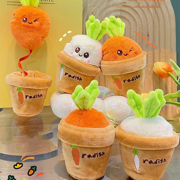 Plush Carrot Keychain | Cute Stuffed Bag Charm