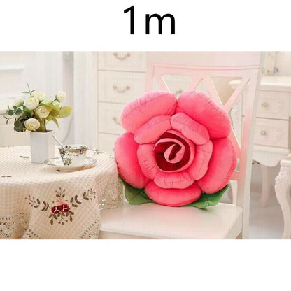 3D Rose Flower Pillow | Soft Plush Decorative Cushion