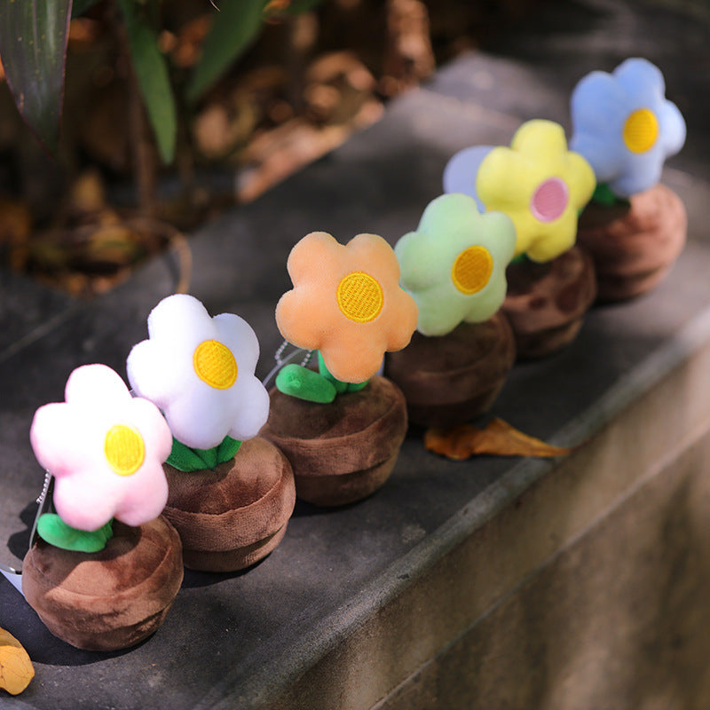 Potted Flower Plush Keychain | Cute Bag Charm